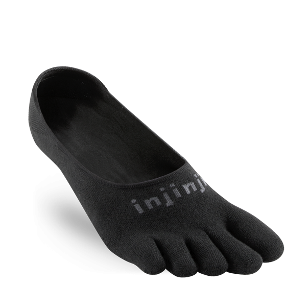 Injinji Sport Lightweight - Hidden Socks Black