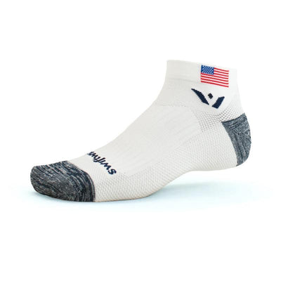 Swiftwick Vision One - Low Cut Socks USA White