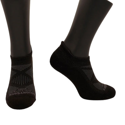 Wrightsock Run Luxe Single Layer - Tab Socks Black