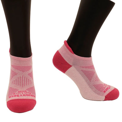 Wrightsock Run Luxe Single Layer - Tab Socks Fuchsia