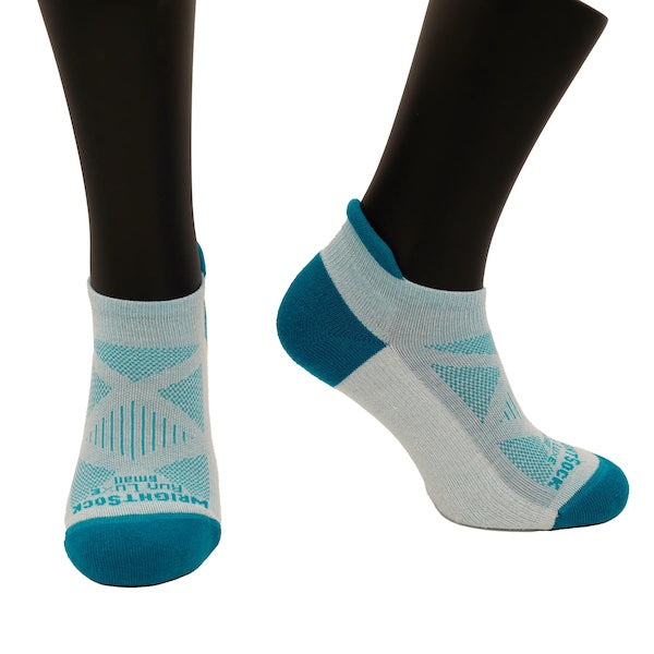 Wrightsock Run Luxe Single Layer - Tab Socks Turquoise