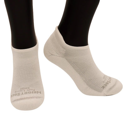 Wrightsock Run Luxe Single Layer - Tab Socks White