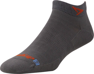 Drymax Extra Protection Hyper Thin Running - Mini Crew Socks Anthracite/Orange