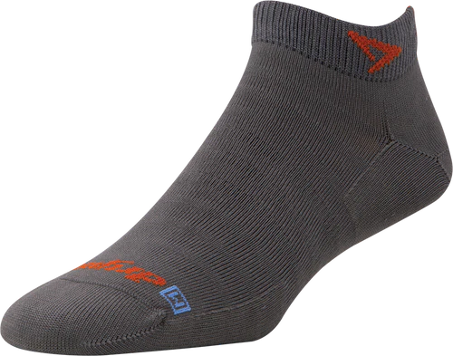 Drymax Extra Protection Hyper Thin Running - Mini Crew Socks Anthracite/Orange