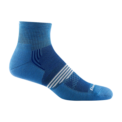 Darn Tough Men's Element Lightweight Athletic - Quarter Socks Cobalt