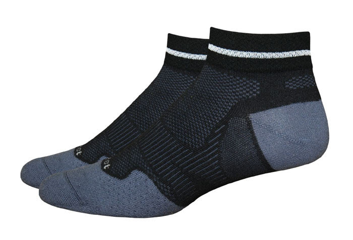 Defeet Meta Reflector (Clearance) Socks Black/Graphite