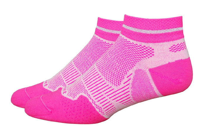 Defeet Meta Reflector (Clearance) Socks Pink/White