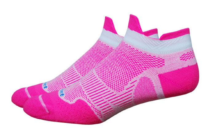 Defeet Meta Tabby Socks Hi-Vis Pink w/White