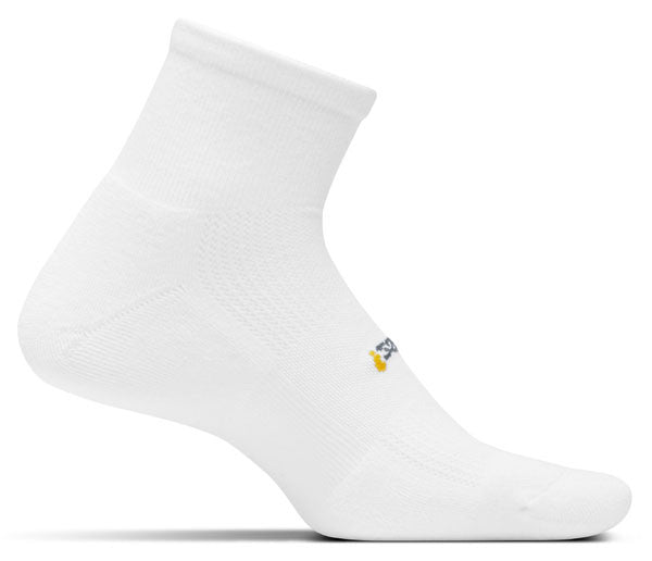 Feetures High Performance Cushion - Quarter Socks White