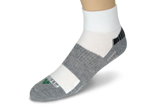 FitSok CX-3 - Quarter (3-Pack) (Clearance) Socks White/Grey