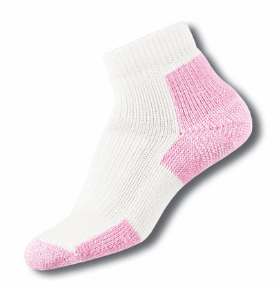 Thorlo Distance Walking - Mini Crew (Clearance) Socks White/Pink