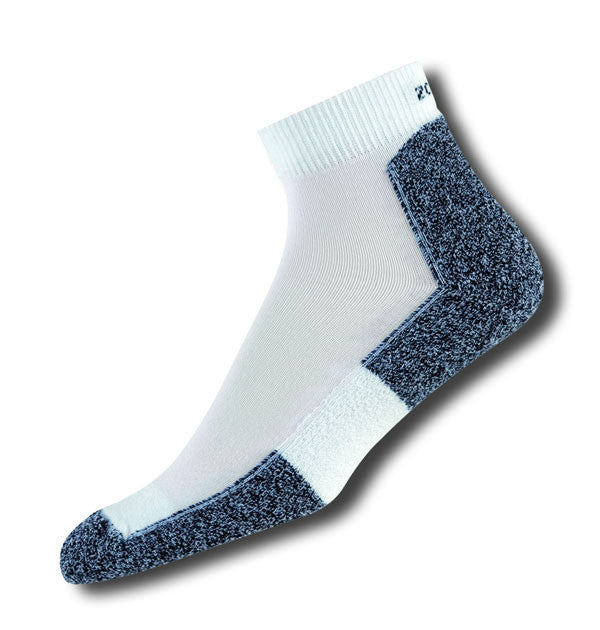 Thorlo Thin Cushion Men - Mini Crew (Clearance) Socks White/Black