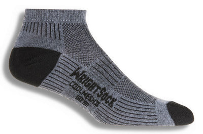 Wrightsock Coolmesh II - Lo Socks Grey/Black