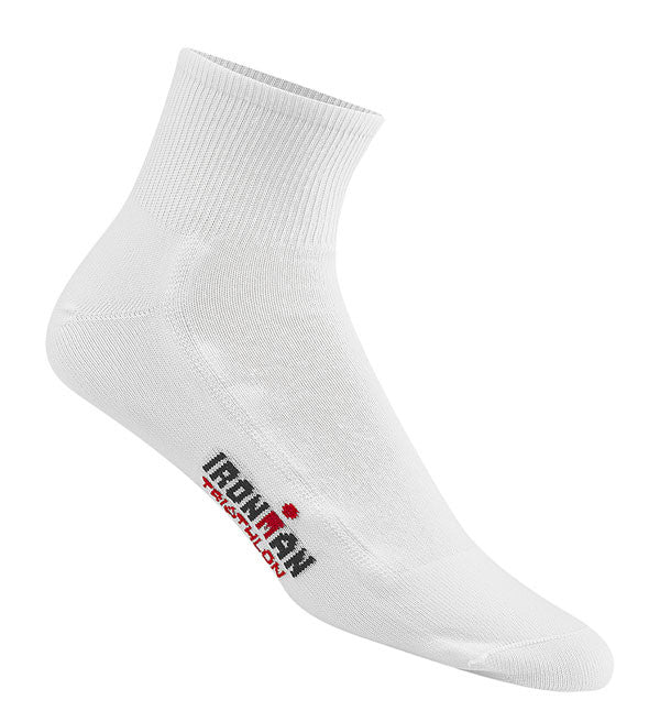 Ironman Tri-Athlete Pro - Quarter (Clearance) Socks White