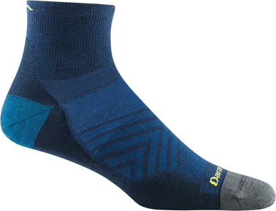 Darn Tough Men's Run Ultra-Lightweight - Quarter Socks Eclipse