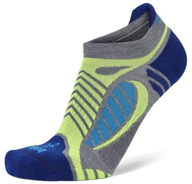 Balega Ultralight - No Show Socks Grey Heather/Royal Blue