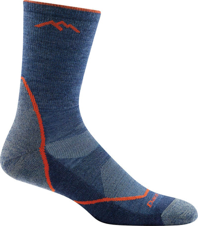 Darn Tough Men's Light Hiker Lightweight - Micro Crew Socks Denim