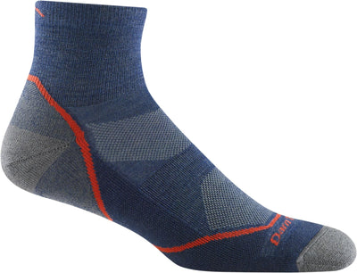 Darn Tough Men's Light Hiker Lightweight - Quarter Socks Denim