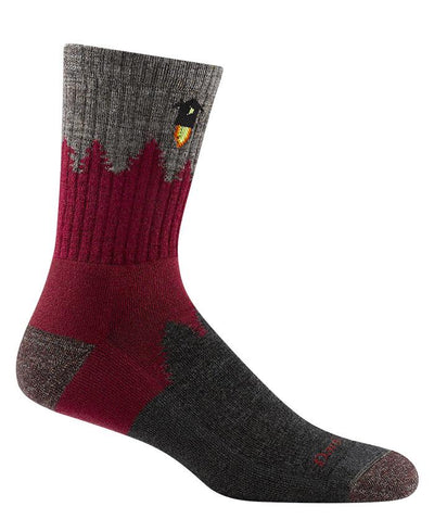 Darn Tough Men's Number 2 Hiker Midweight - Micro Crew Socks Burgundy