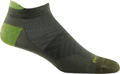 Darn Tough Men's Run Ultra-Lightweight - No Show Tab Socks Fatigue