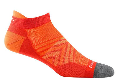 Darn Tough Men's Run Ultra-Lightweight - No Show Tab Socks Lava