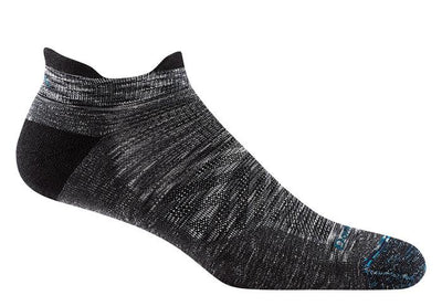 Darn Tough Men's Run Ultra-Lightweight - No Show Tab Socks Space Gray