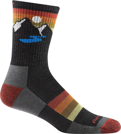 Darn Tough Men's Sunset Ridge Hiker Lightweight - Micro Crew Socks Charcoal