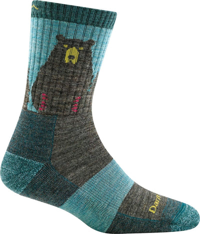 Darn Tough Women's Bear Town Hiker Lightweight - Micro Crew Socks Aqua