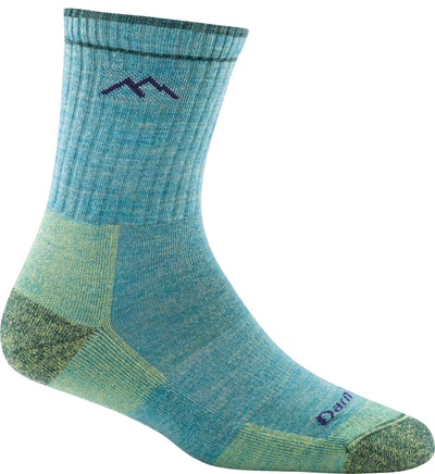 Darn Tough Women's Hiker Midweight - Micro Crew Socks Aqua Heather