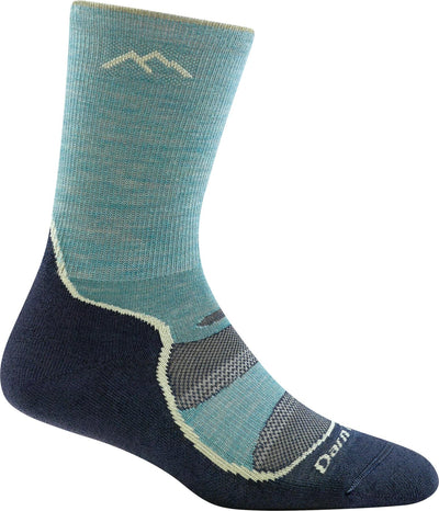 Darn Tough Women's Light Hiker Lightweight - Micro Crew Socks Aqua