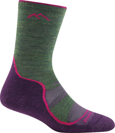 Darn Tough Women's Light Hiker Lightweight - Micro Crew Socks Moss