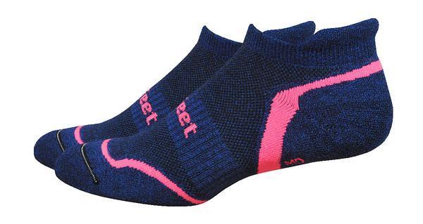 Defeet D-Evo Tabby Socks Admiral Blue/Flamingo Pink