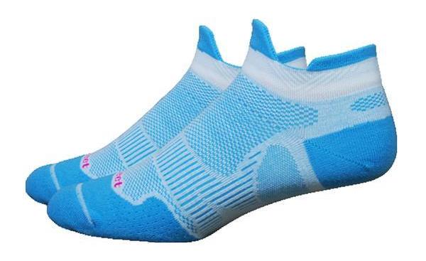 Defeet Meta Tabby Socks Carolina Blue/White
