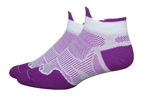 Defeet Meta Tabby Socks Purple/White