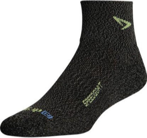 Drymax Lite Trail Running - Quarter Crew Socks SPEEDGOAT - Graphite/Lime