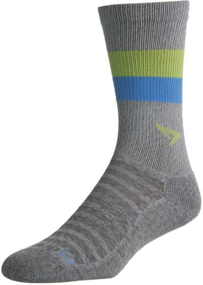 Drymax Running Lite-Mesh - Crew Socks Gray/Sublime/Carolina/Sky Blue Stripes