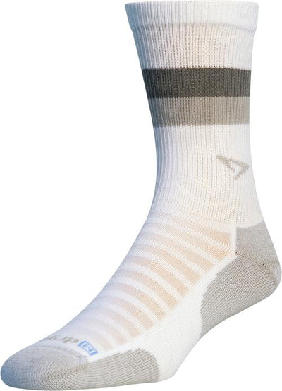 Drymax Running Lite-Mesh - Crew Socks White/Anthracite/Gray Stripes