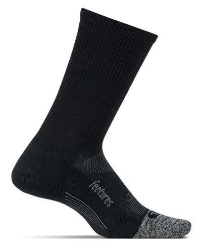 Feetures Elite Light Cushion - Mini Crew Socks Black