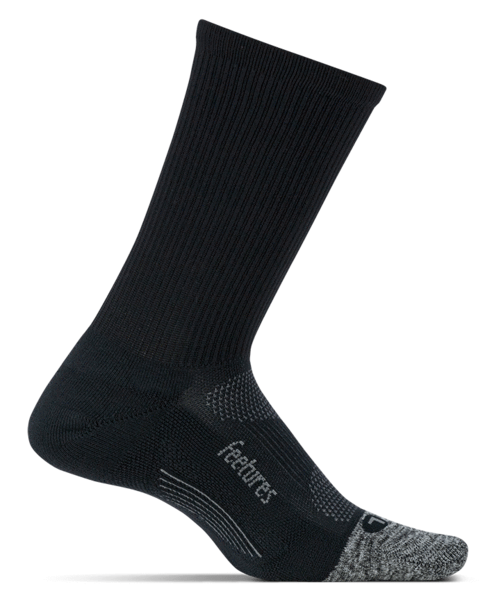 Feetures Elite Light Cushion - Mini Crew Socks Black