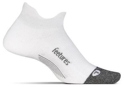 Feetures Elite Light Cushion - No Show Tab Socks White