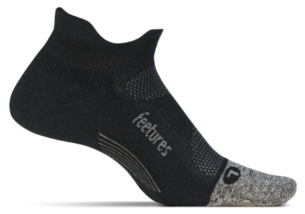 Feetures Elite Light Cushion - No Show Tab Socks Black