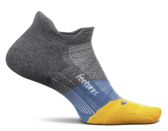 Feetures Elite Ultra Light - No Show Tab Socks Electric Gray