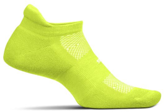 Feetures High Performance Cushion - No Show Tab Socks Bio Lime