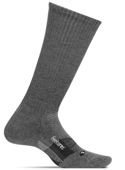 Feetures Merino 10 Cushion - Crew Socks Gray