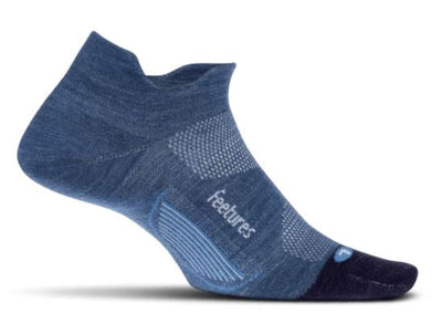 Feetures Merino 10 Ultra Light - No Show Tab Socks Nebula Navy