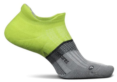 Feetures Merino 10 Ultra Light - No Show Tab Socks Bio Lime