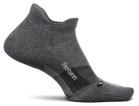 Feetures Merino 10 Ultra Light - No Show Tab Socks Gray