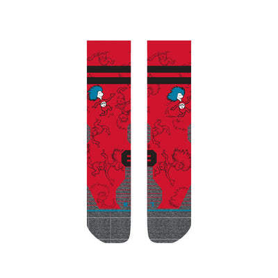 Stance Cat In the Hat Run Socks Red