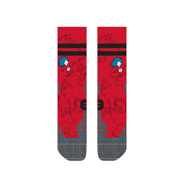 Stance Cat In the Hat Run Socks Red