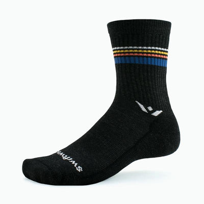 Swiftwick Pursuit Hike Light Weight Six - Crew Socks Sunset Stripe